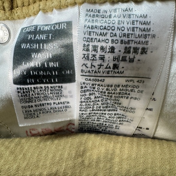 Levis 311 Jeans Womens 33x30 Corduroy Skinny Brown - Picture 10 of 11